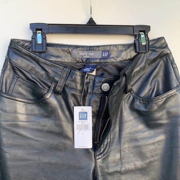 Gap vintage Leather pants/jeans boot cut NWT size 2 - Picture 4 of 5